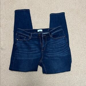 LOFT Women's Deep Blue Skinny Jeans